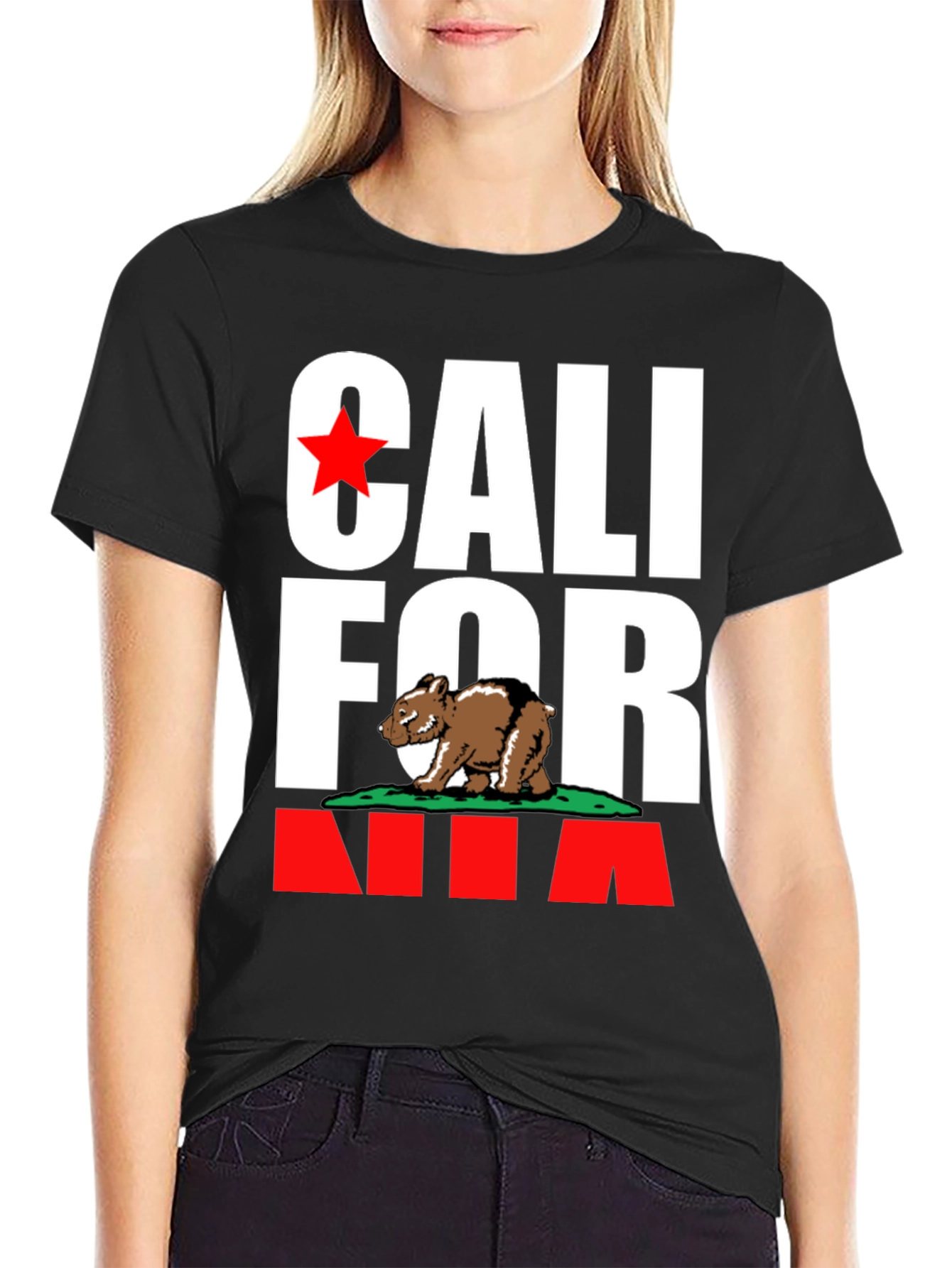 California Bear T-Shirt - Black Cali Pride Tee