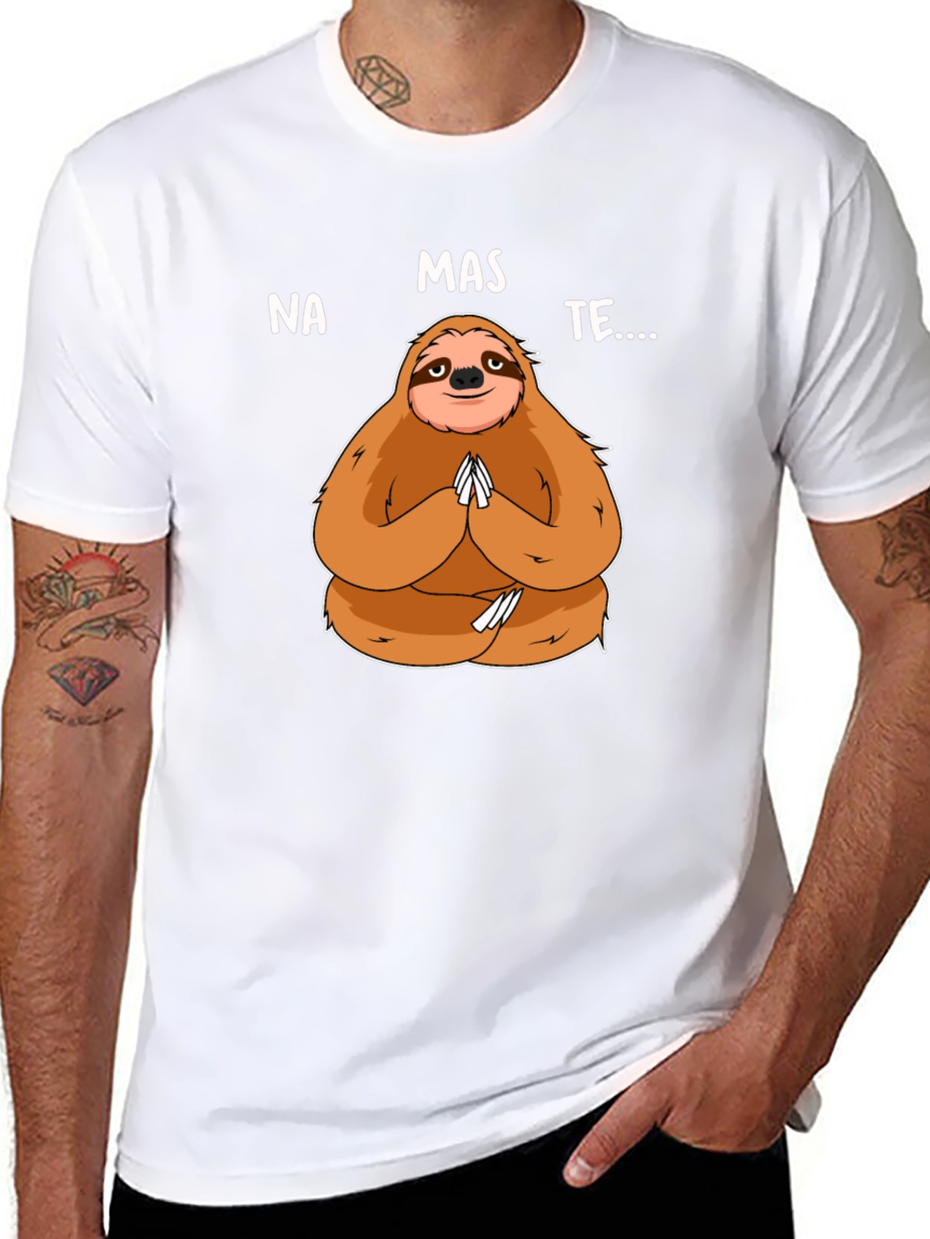 Namaste Sloth Graphic Tee - Yoga Humor