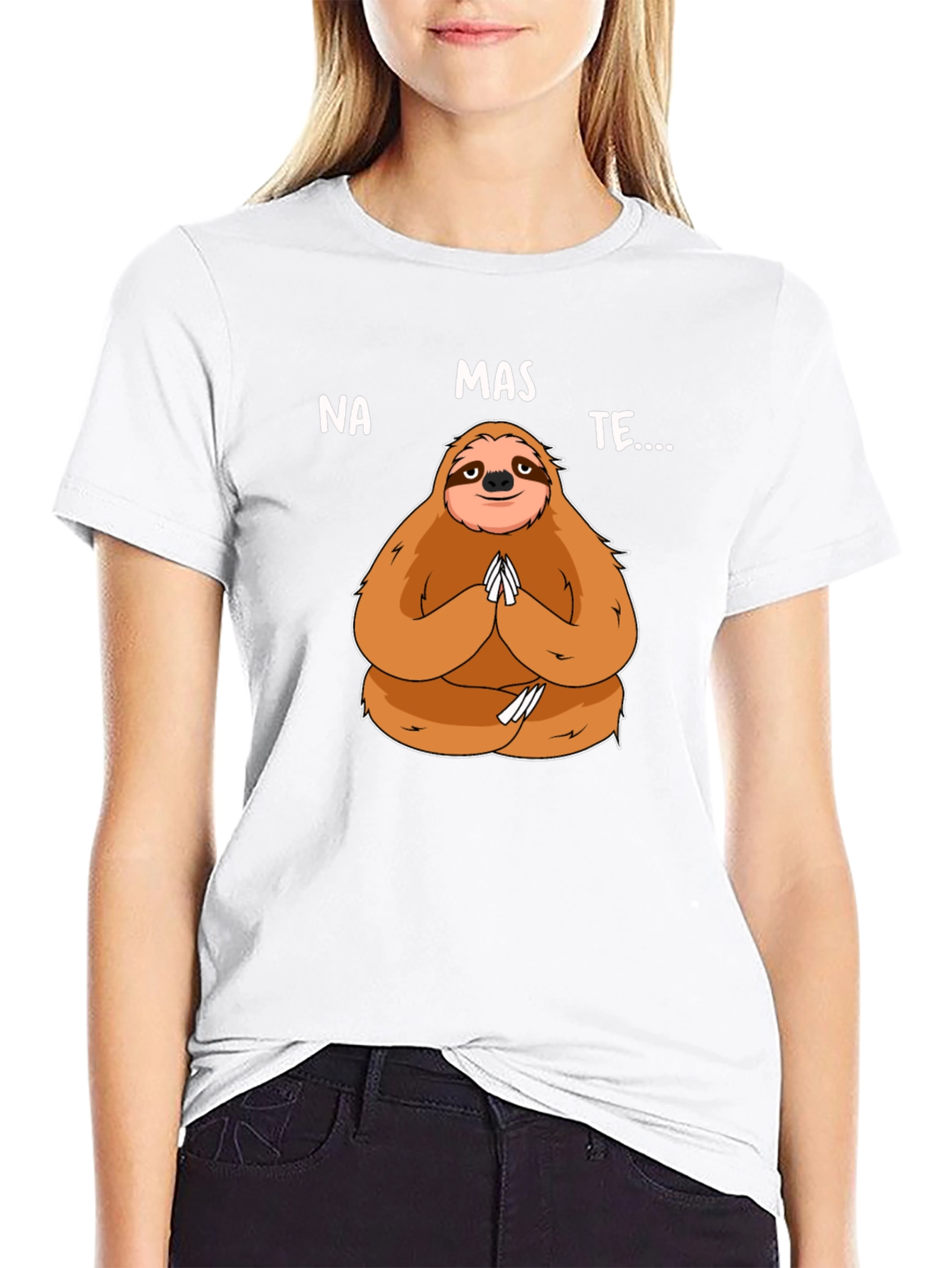 Namaste Sloth Graphic Tee - Yoga Humor