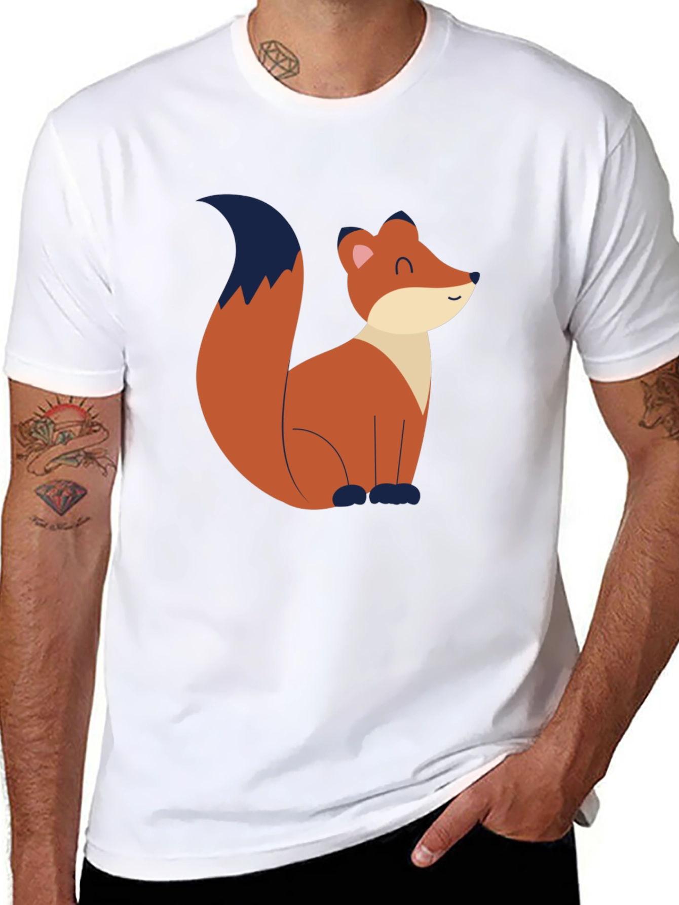 Fox Graphic Tee - Black Unisex T-Shirt