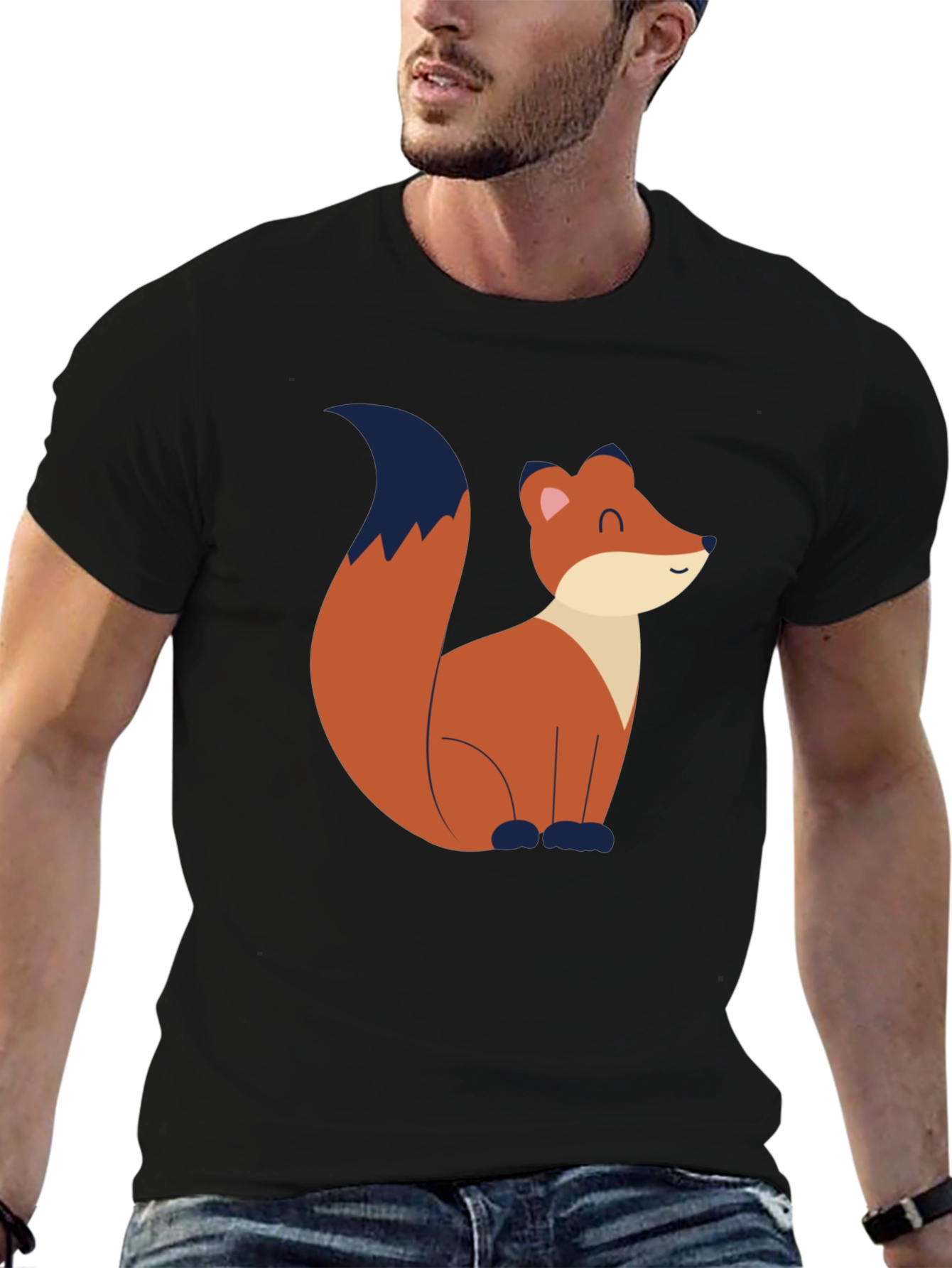Fox Graphic Tee - Black Unisex T-Shirt