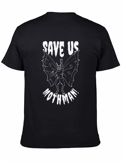 Save Us Mothman! Black Graphic Tee