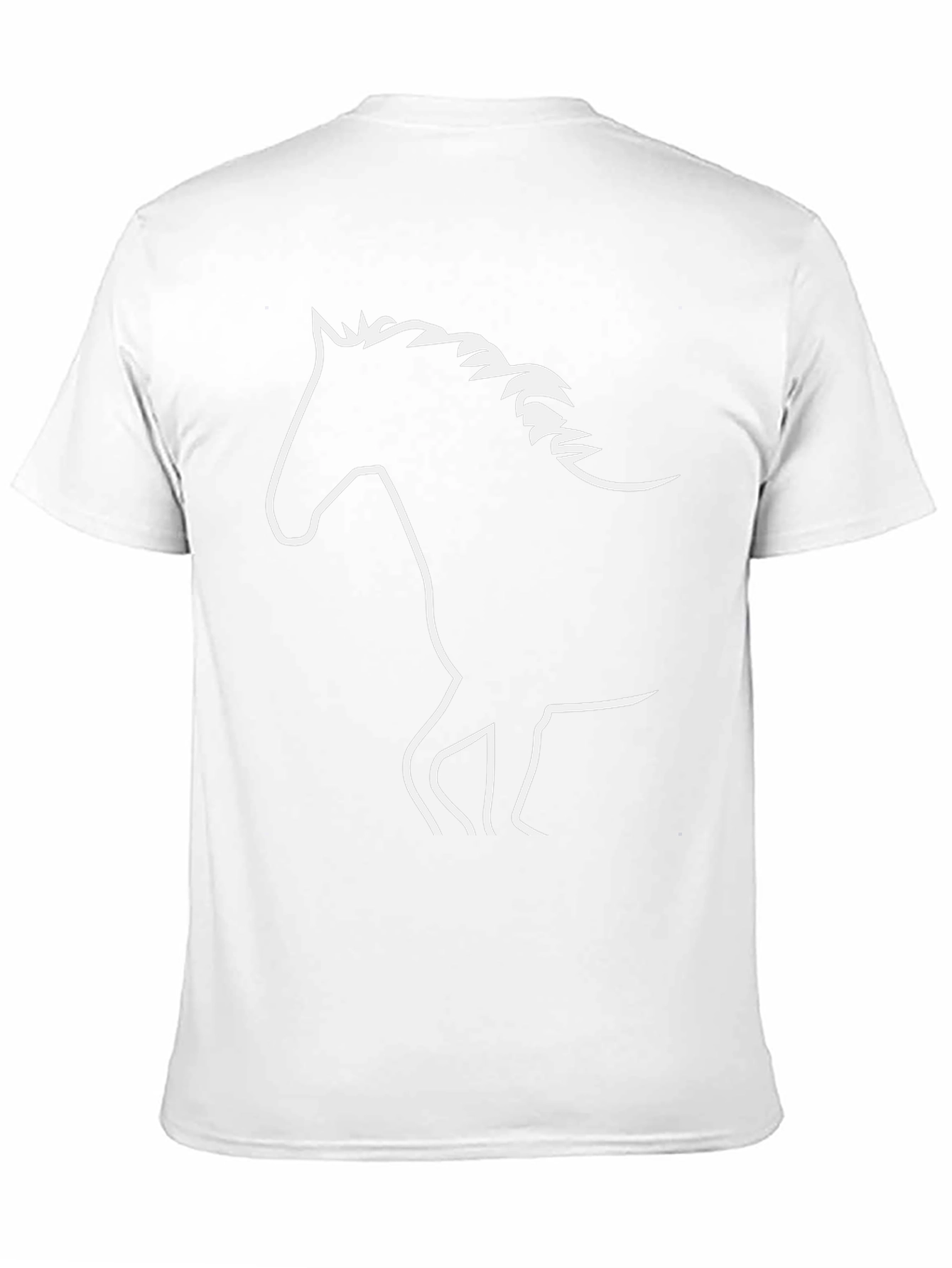 Horse Silhouette Graphic T-Shirt - Black