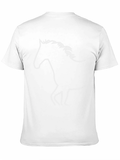 Horse Silhouette Graphic T-Shirt - Black