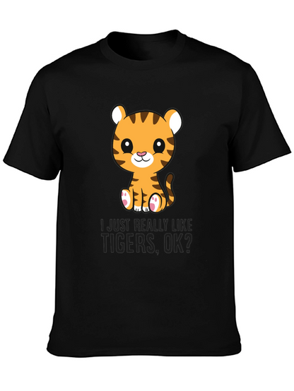 Cute Tiger Graphic T-Shirt - Love Tigers Tee