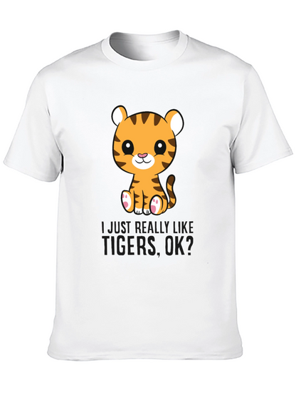 Cute Tiger Graphic T-Shirt - Love Tigers Tee