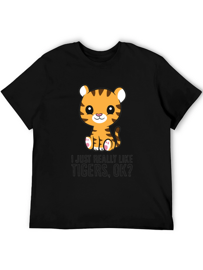 Cute Tiger Graphic T-Shirt - Love Tigers Tee