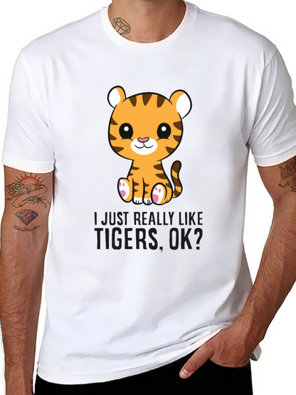 Cute Tiger Graphic T-Shirt - Love Tigers Tee