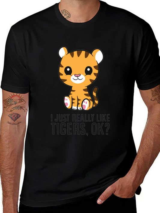 Cute Tiger Graphic T-Shirt - Love Tigers Tee