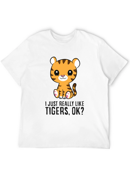 Cute Tiger Graphic T-Shirt - Love Tigers Tee