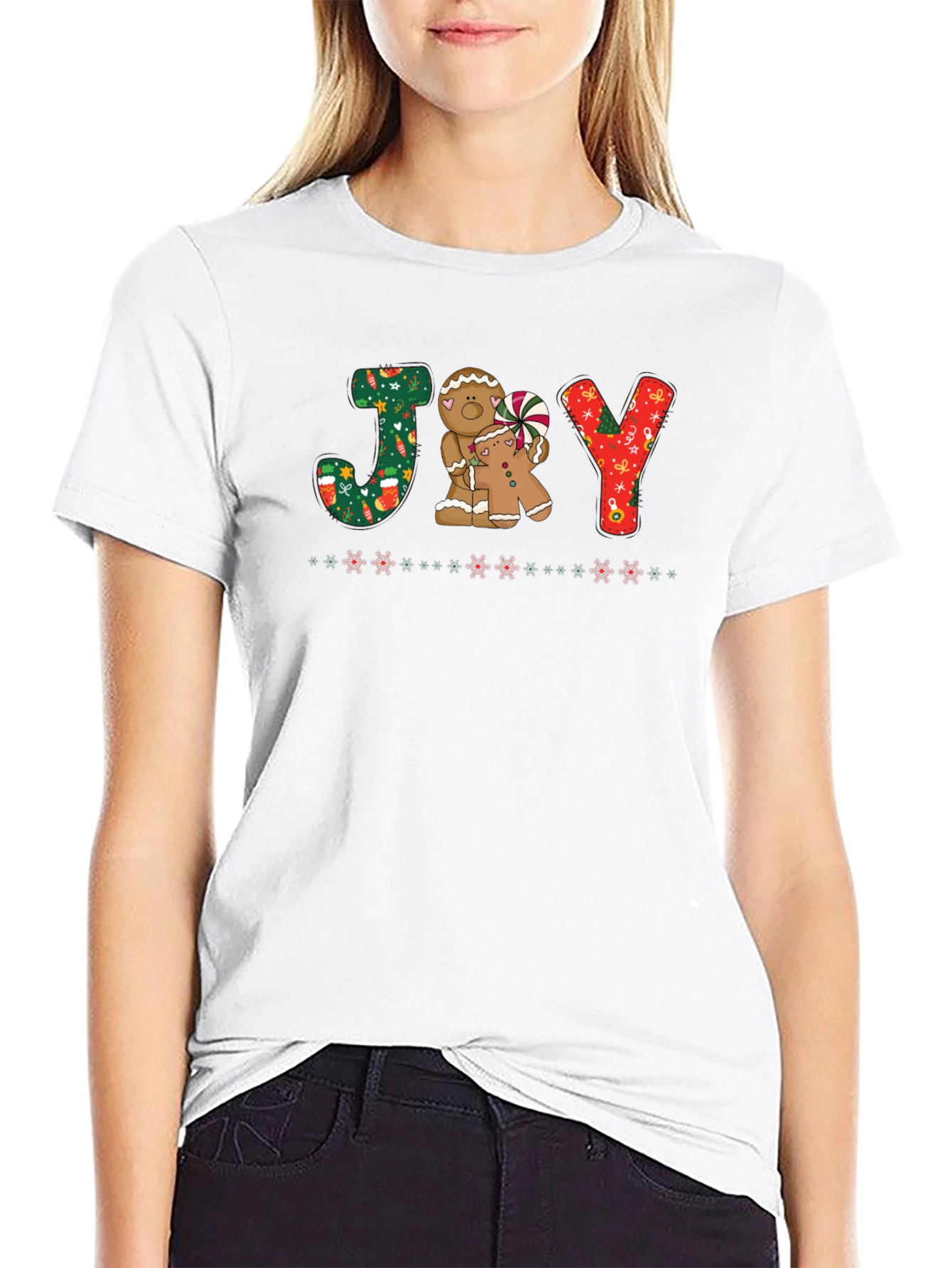 Joy Gingerbread Christmas T-Shirt
