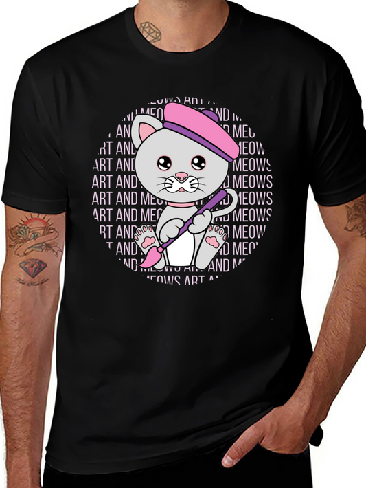 Art and Meows Artist Cat T-Shirt