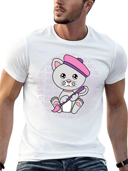 Art and Meows Artist Cat T-Shirt