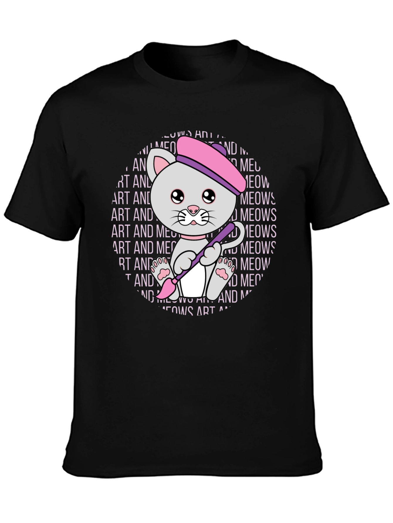 Art and Meows Artist Cat T-Shirt