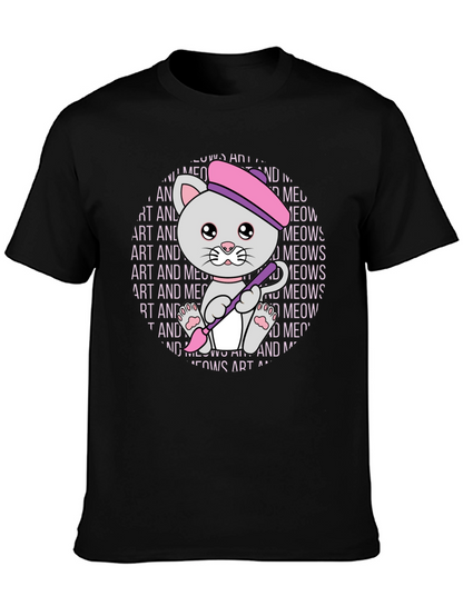Art and Meows Artist Cat T-Shirt