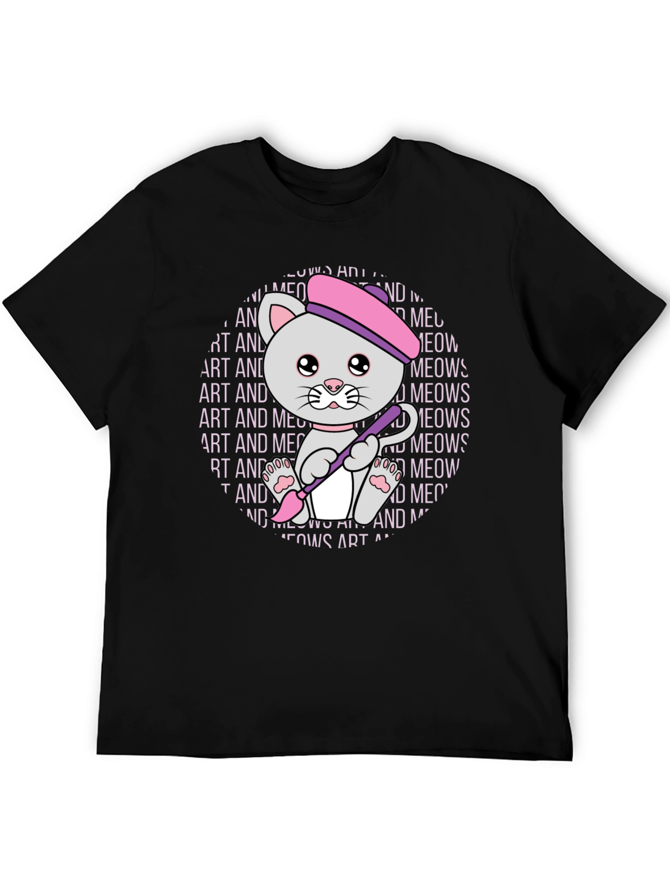 Art and Meows Artist Cat T-Shirt