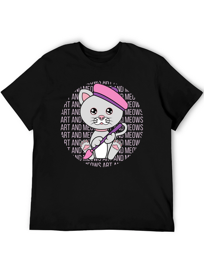Art and Meows Artist Cat T-Shirt