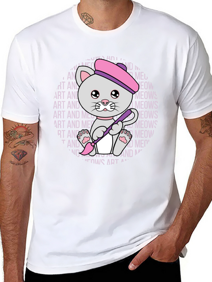 Art and Meows Artist Cat T-Shirt
