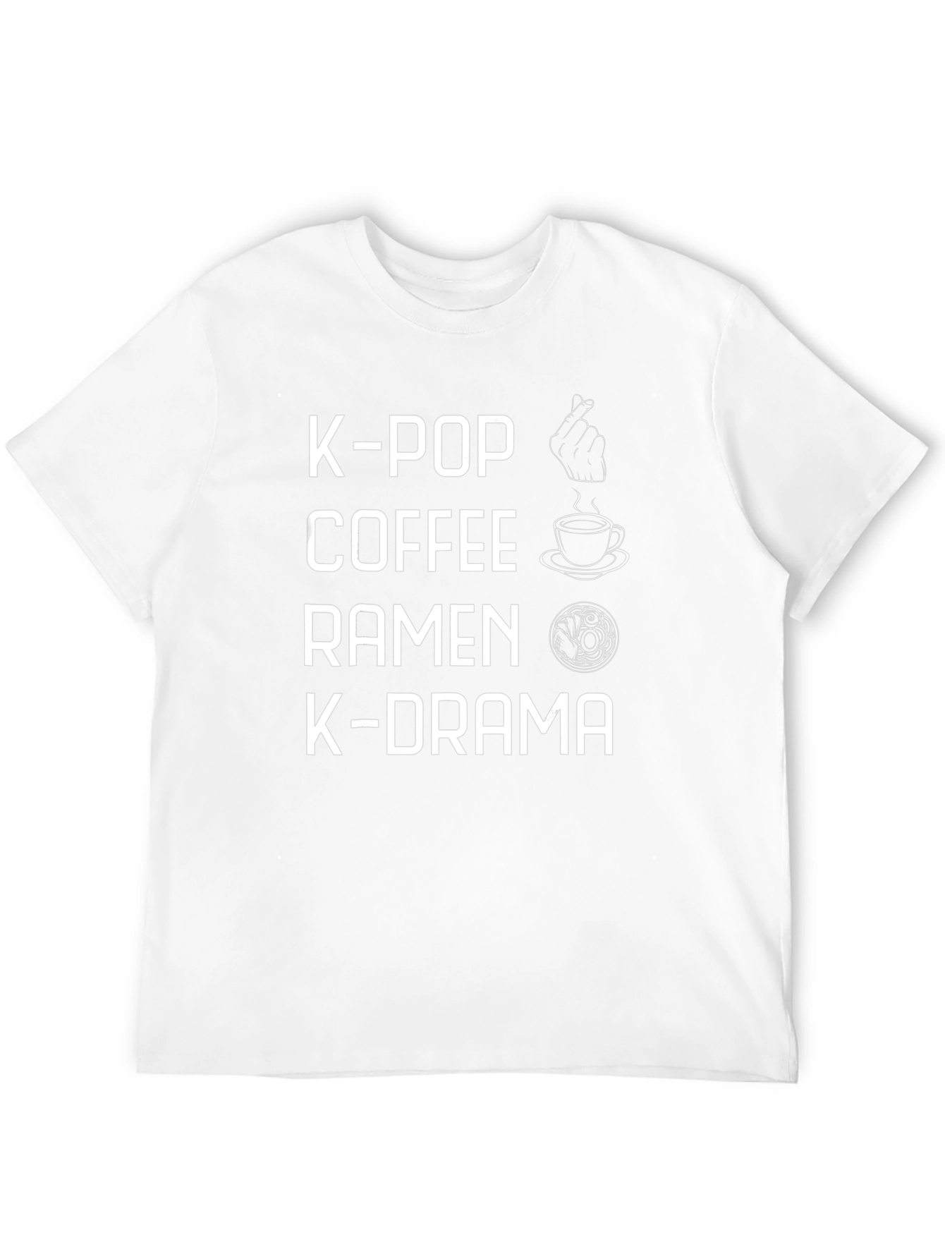 K-Pop Coffee Ramen K-Drama Black Tee