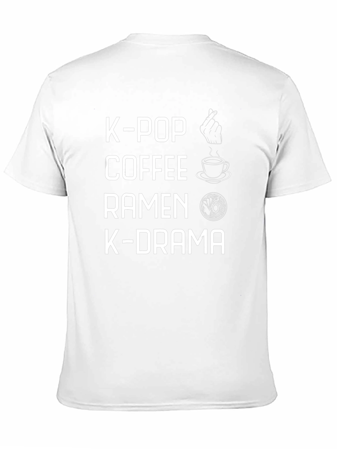 K-Pop Coffee Ramen K-Drama Black Tee