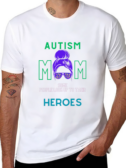 Autism Mom Graphic T-Shirt - Black