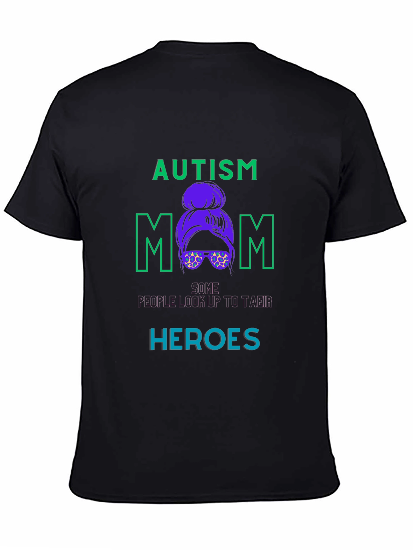 Autism Mom Graphic T-Shirt - Black