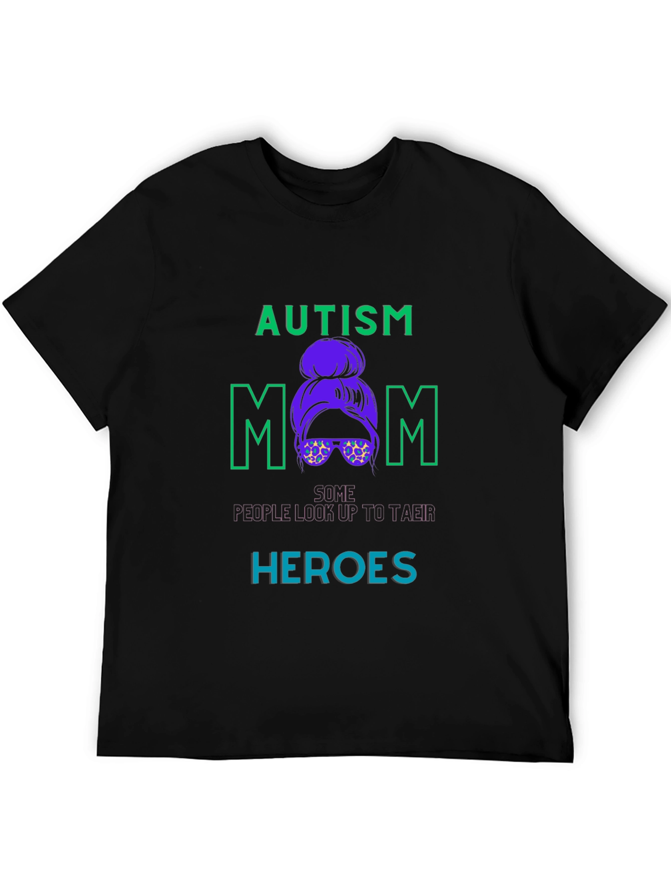 Autism Mom Graphic T-Shirt - Black