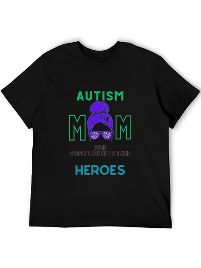 Autism Mom Graphic T-Shirt - Black