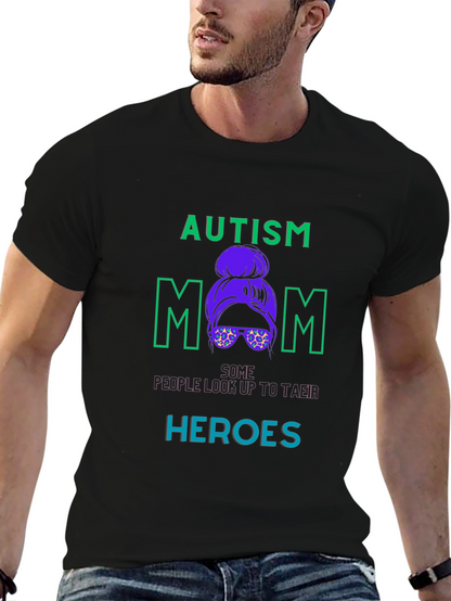 Autism Mom Graphic T-Shirt - Black