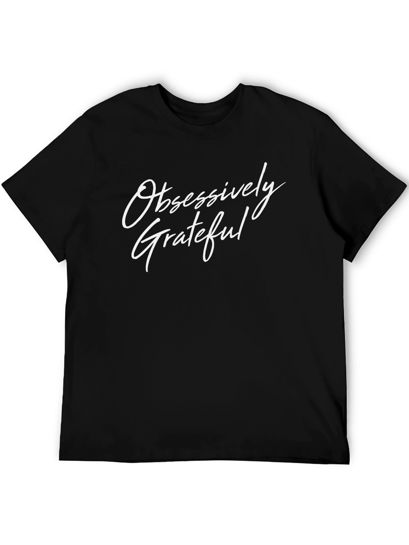 Obsessively Grateful Black Graphic Tee