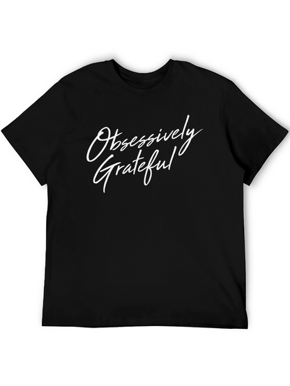 Obsessively Grateful Black Graphic Tee