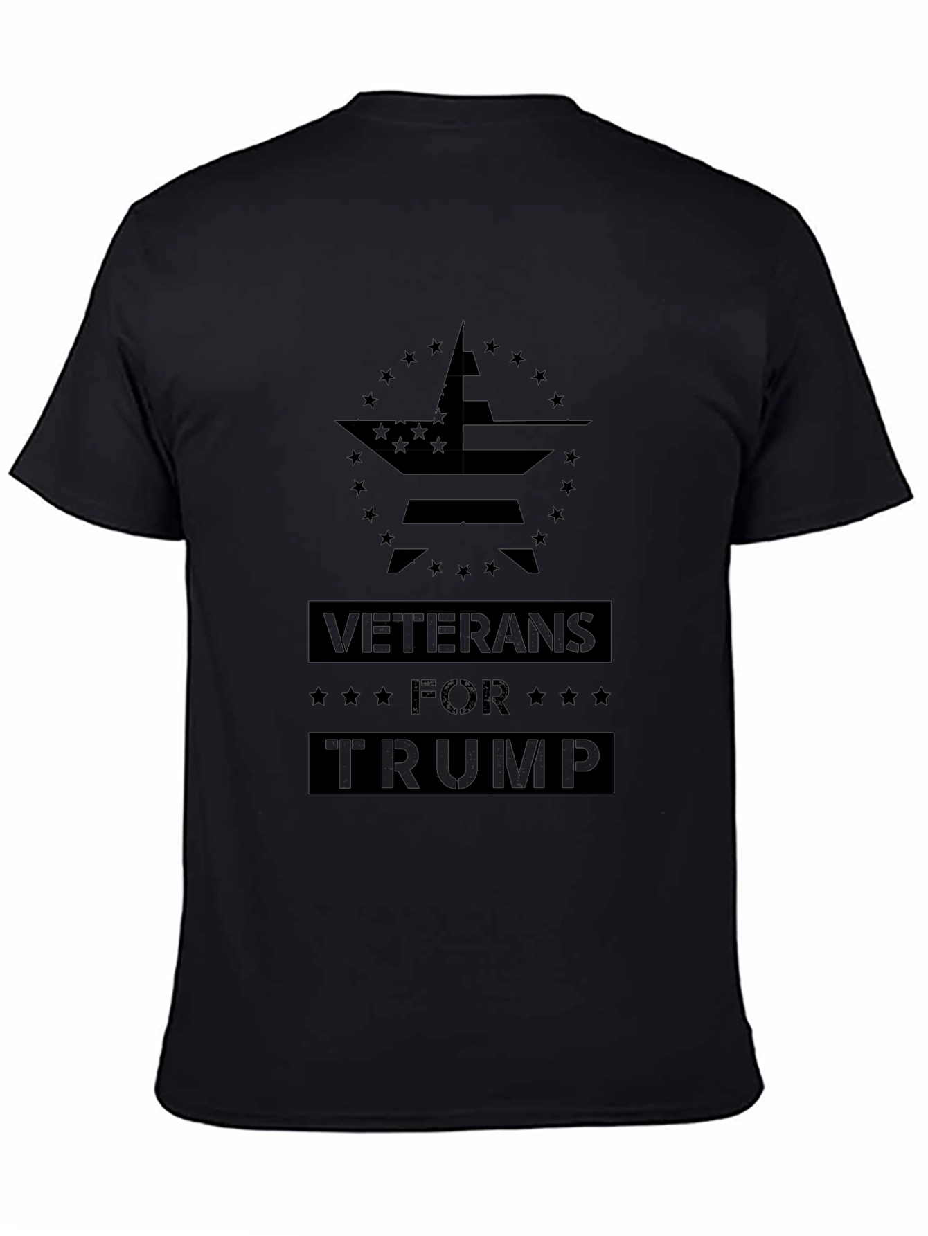 Veterans for Trump Black T-Shirt