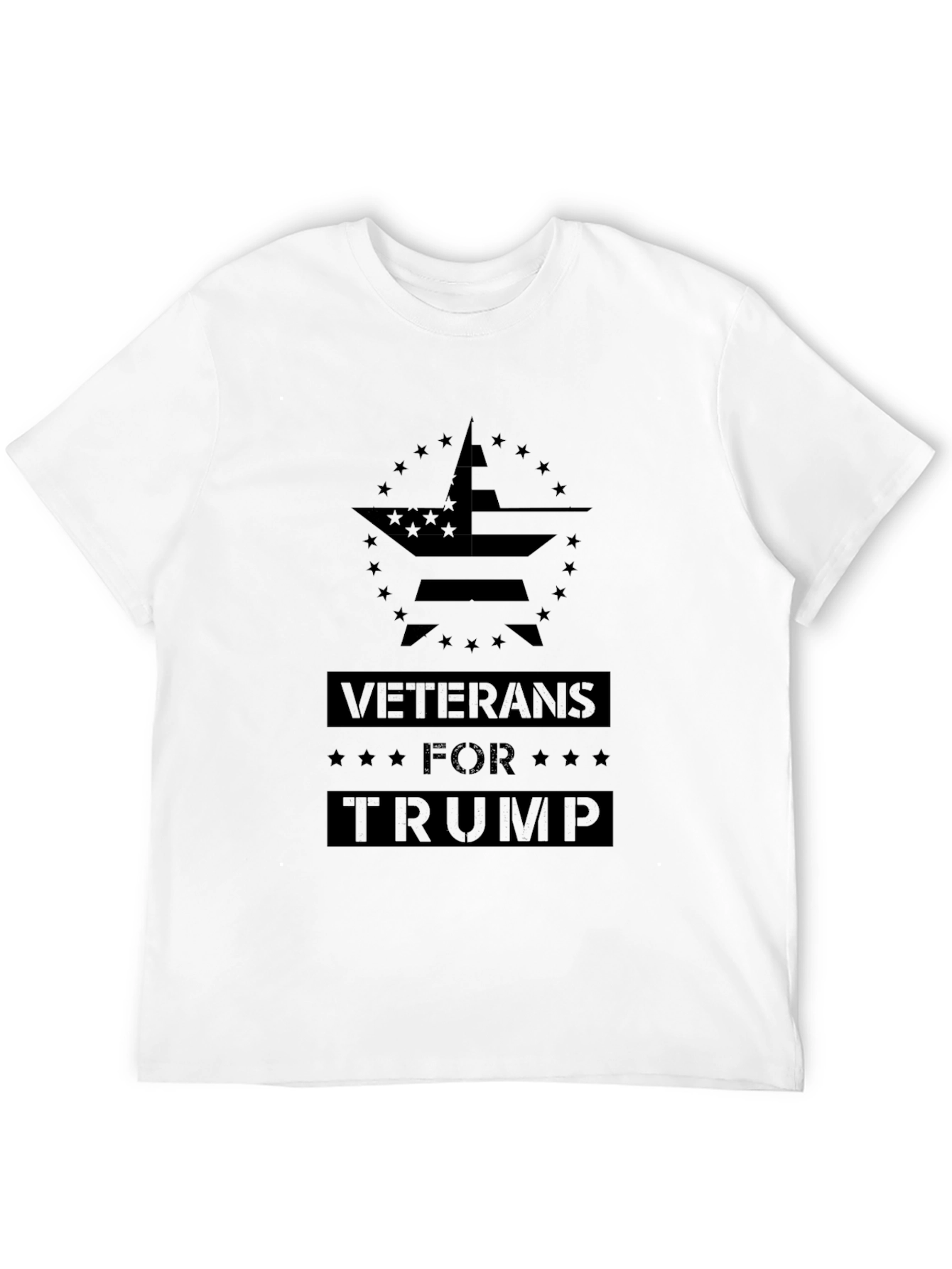 Veterans for Trump Black T-Shirt