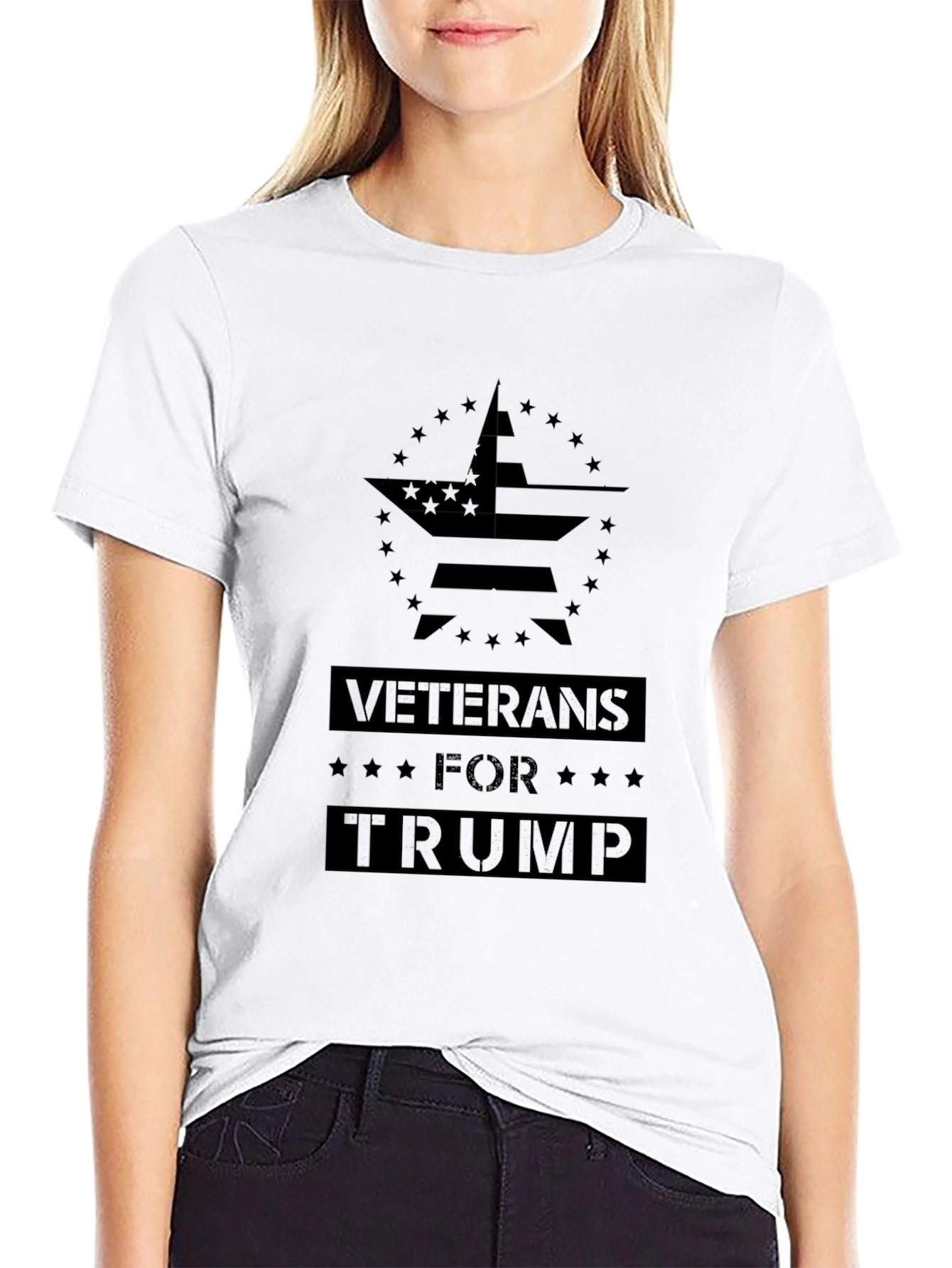 Veterans for Trump Black T-Shirt