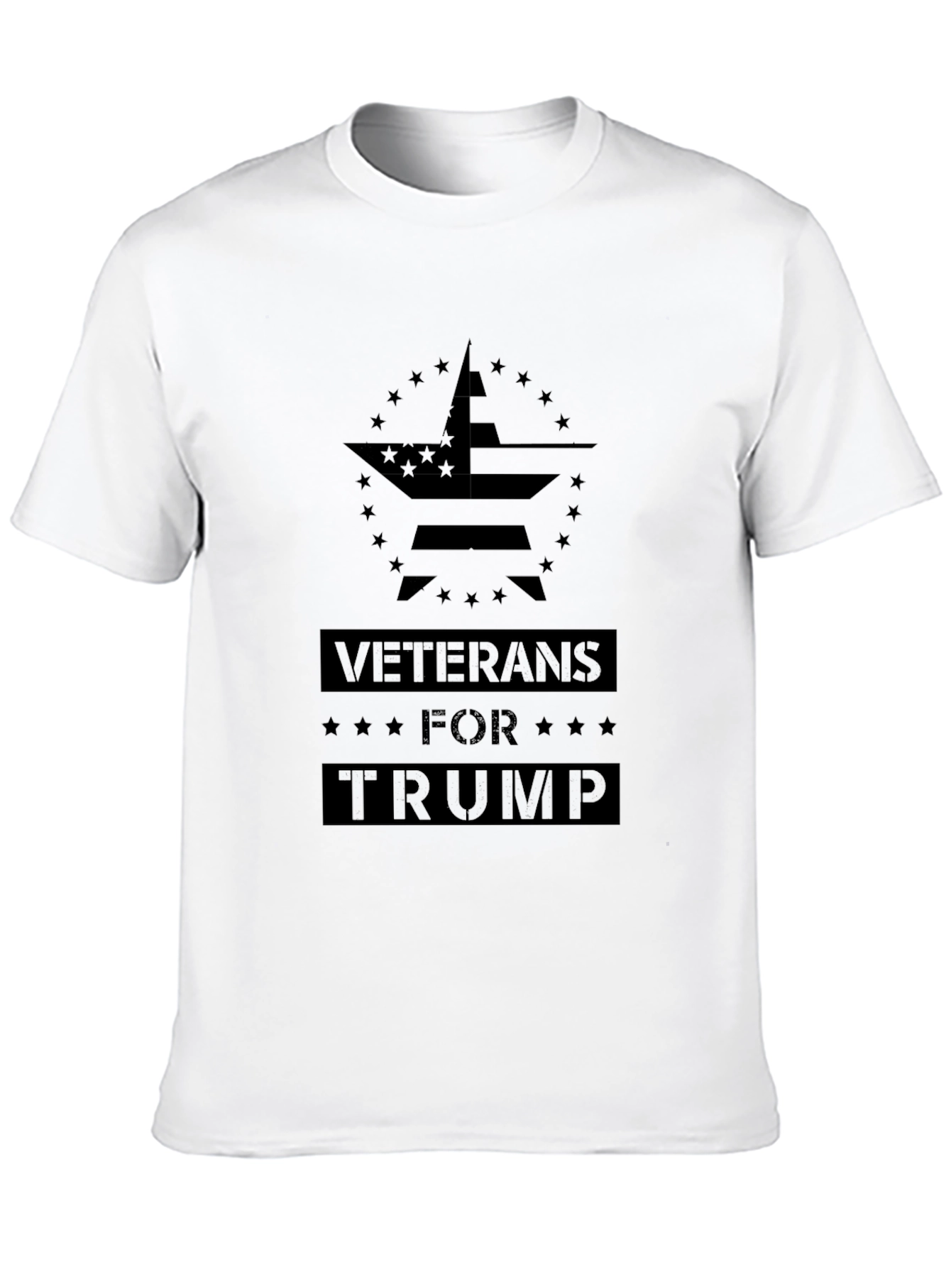 Veterans for Trump Black T-Shirt
