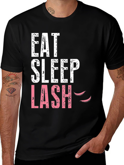 Eat Sleep Lash Black Graphic Tee
