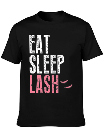 Eat Sleep Lash Black Graphic Tee