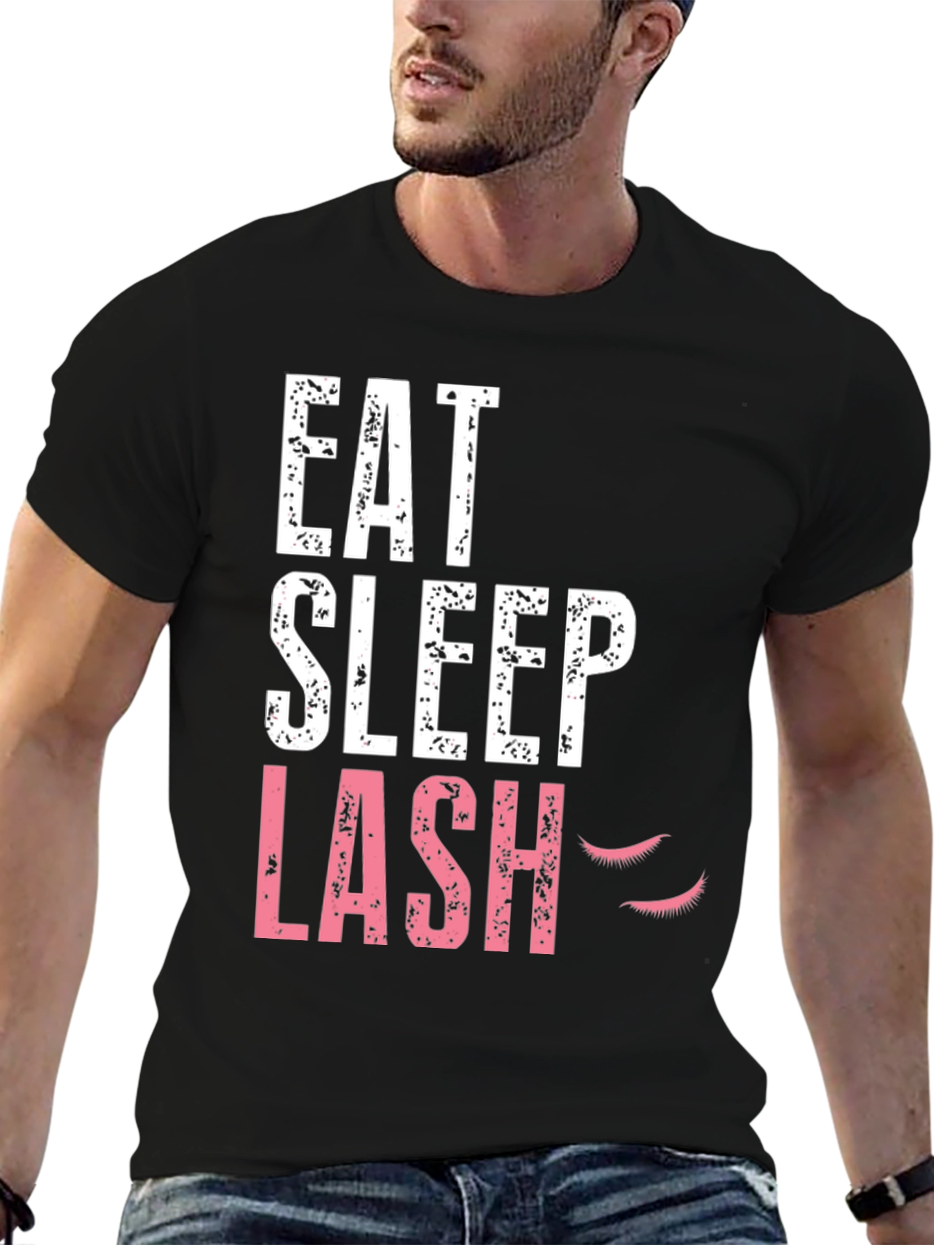 Eat Sleep Lash Black Graphic Tee