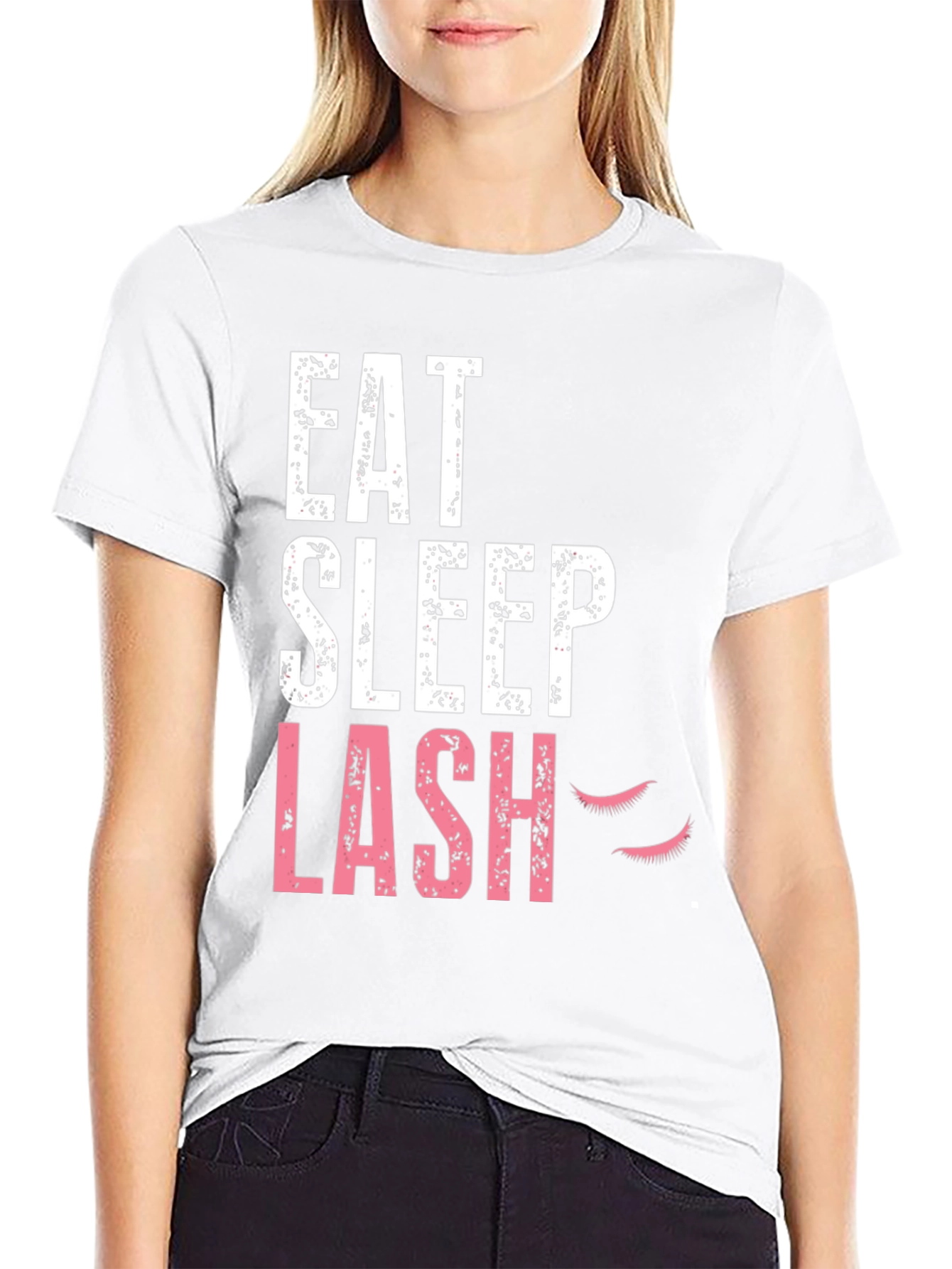 Eat Sleep Lash Black Graphic Tee