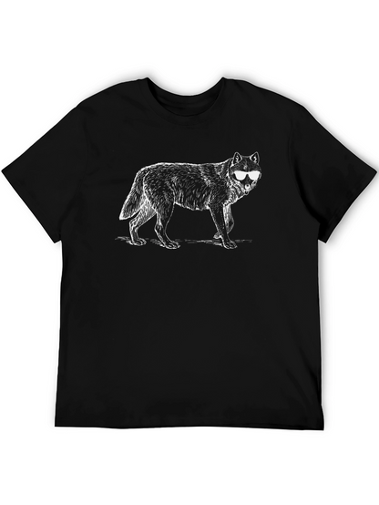 Cool Wolf Graphic T-Shirt - Black