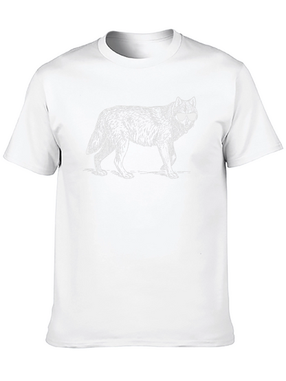 Cool Wolf Graphic T-Shirt - Black