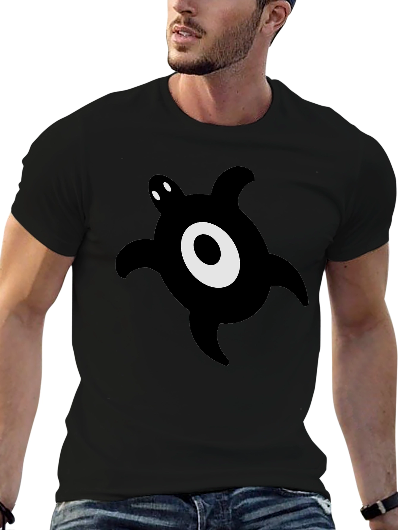 Black Turtle Graphic Tee - Stylish Casual Wear