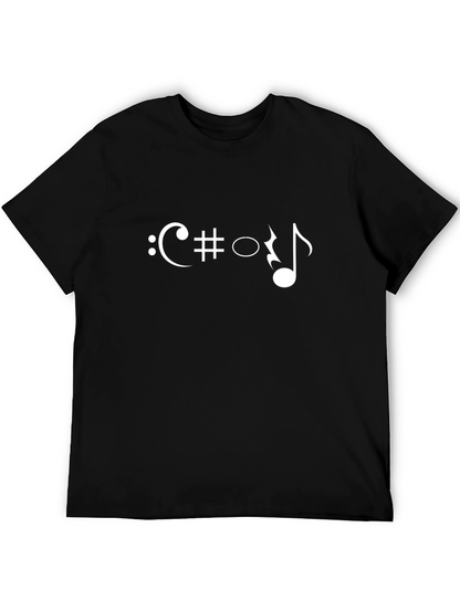 Music Note C# T-Shirt Black