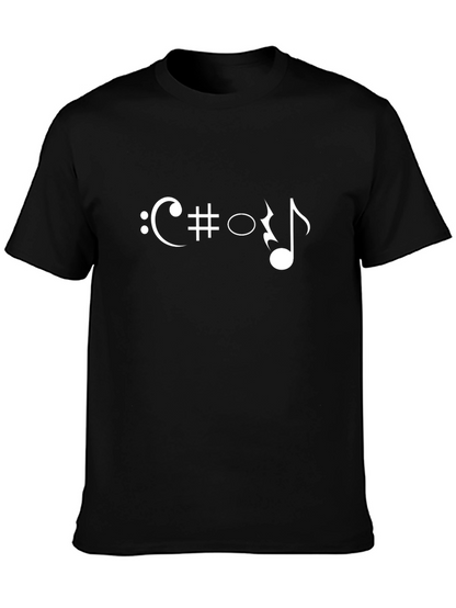 Music Note C# T-Shirt Black