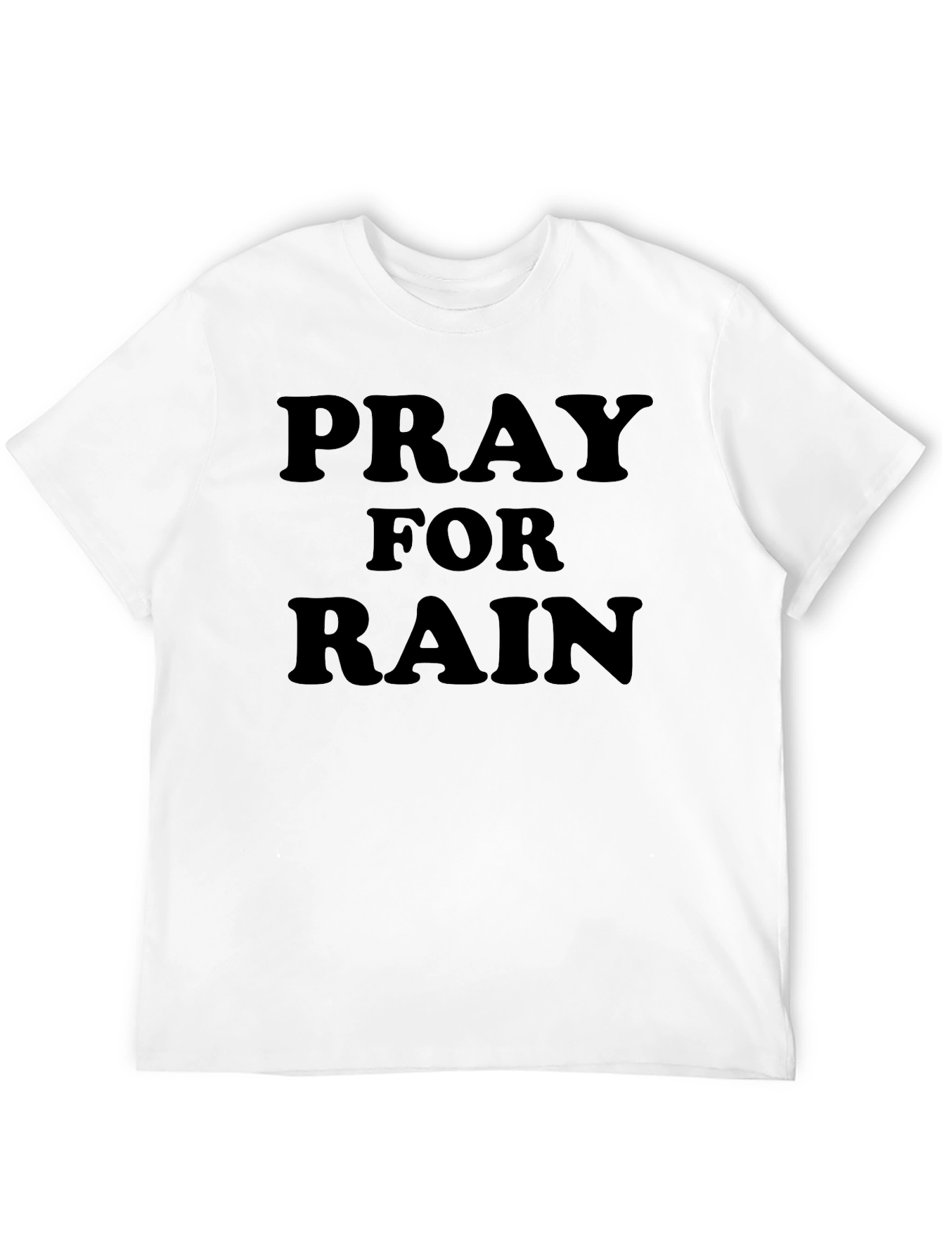 Pray for Rain Graphic Black T-Shirt