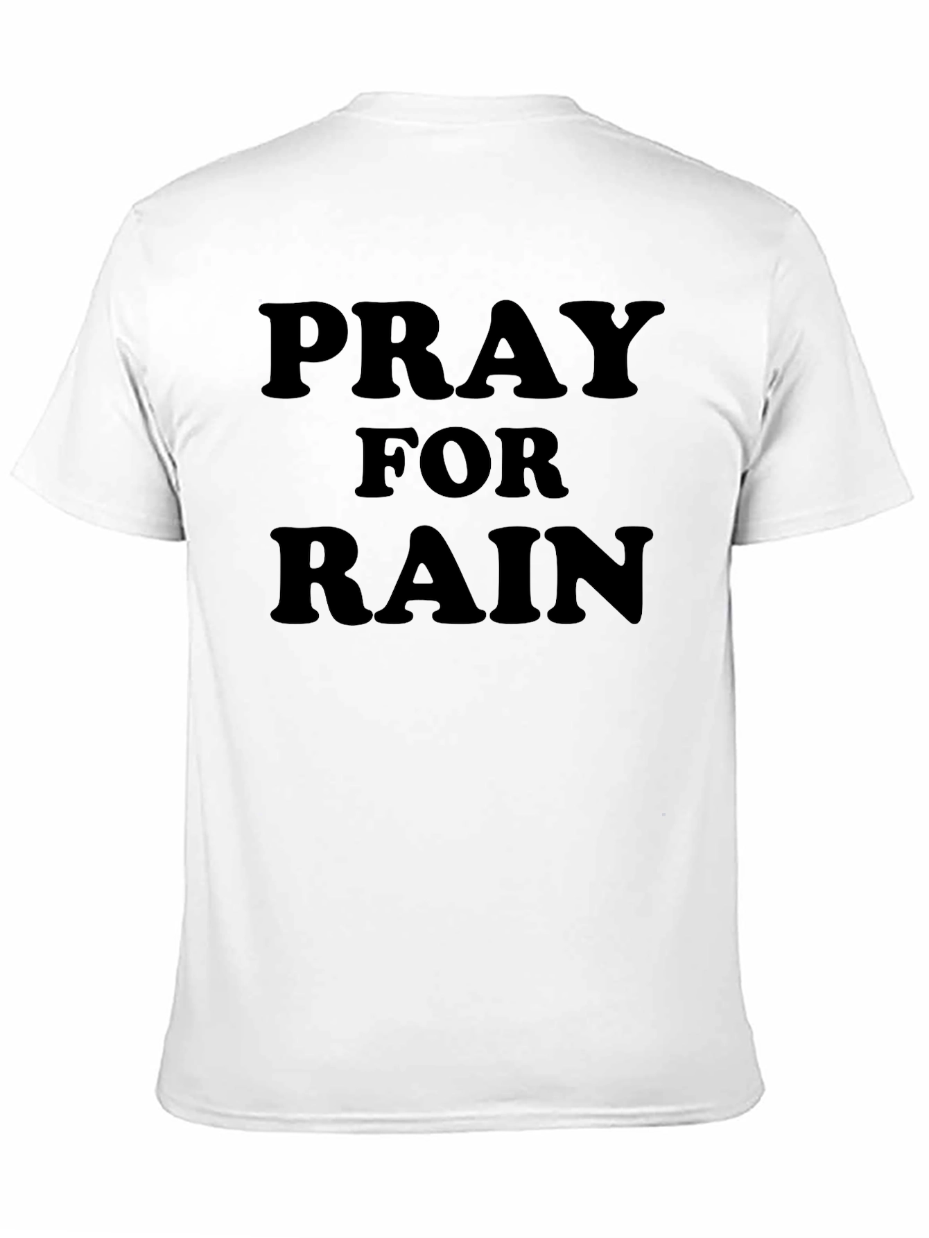 Pray for Rain Graphic Black T-Shirt