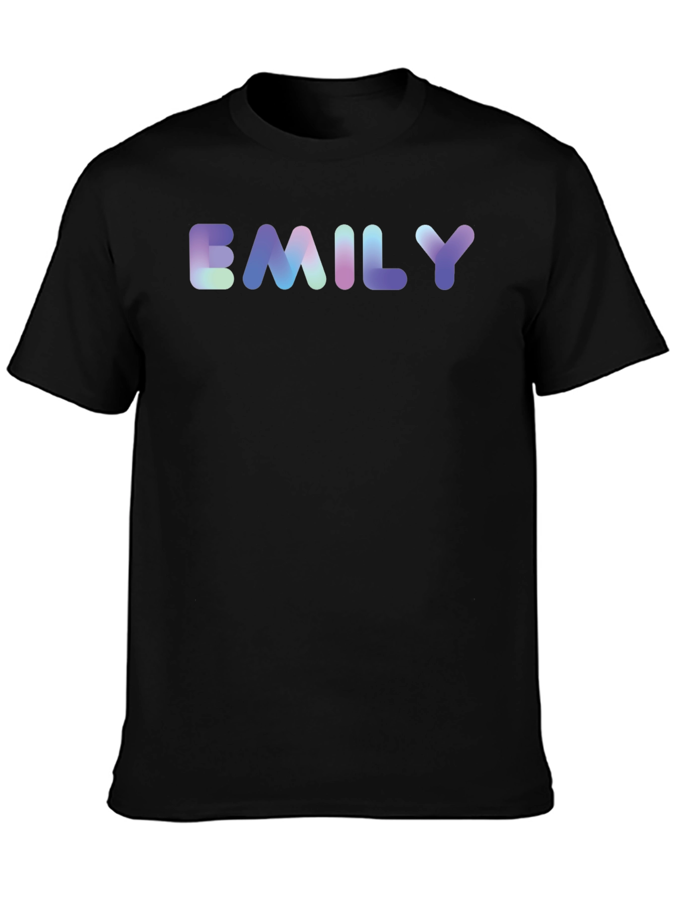 Emily Name T-Shirt - Black Cotton Blend
