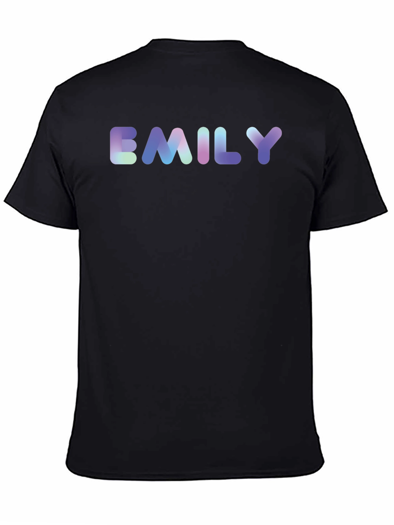 Emily Name T-Shirt - Black Cotton Blend