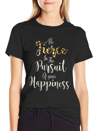Fierce Happiness Graphic Tee - Soft Black Unisex T-Shirt