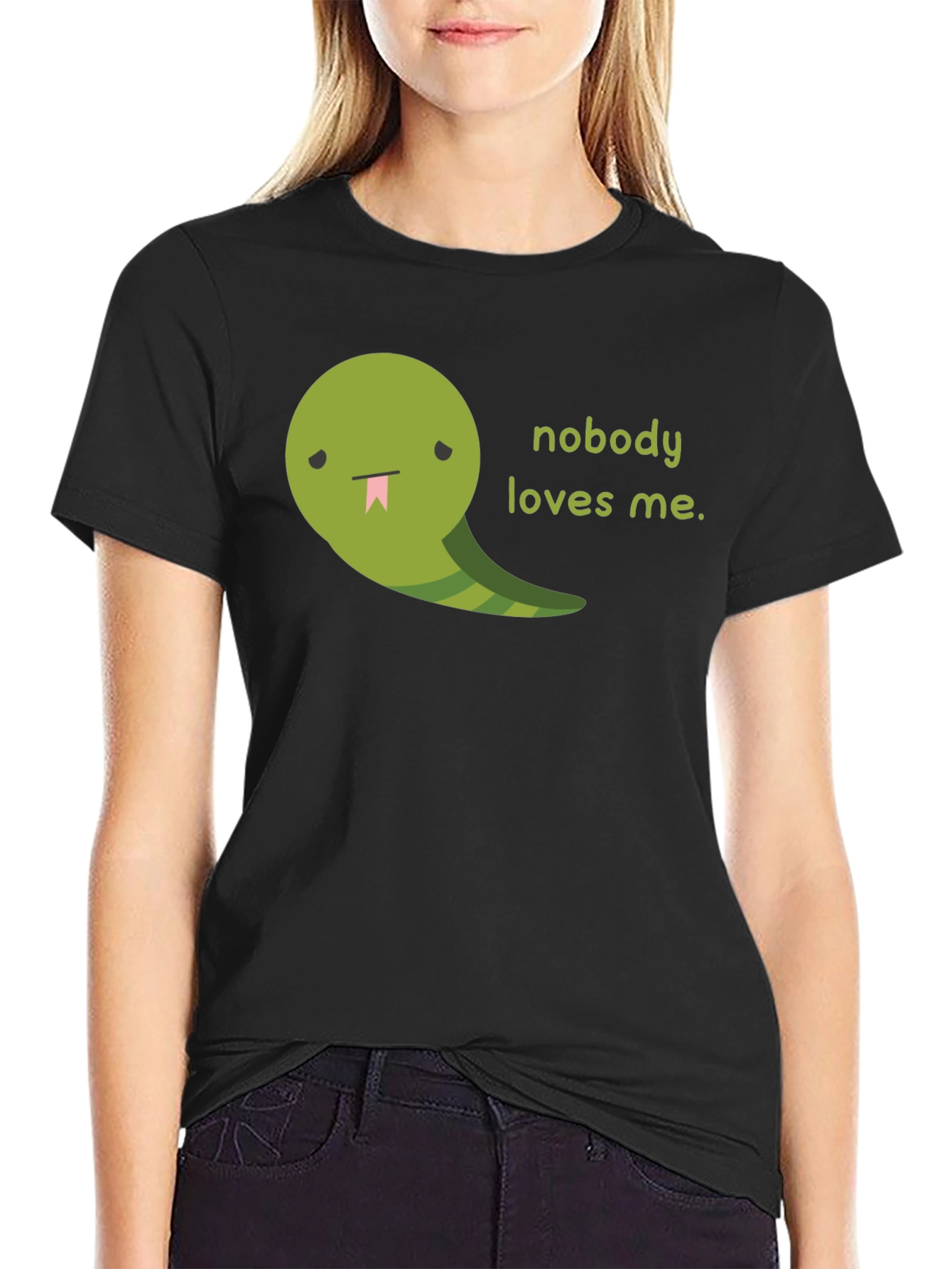 Sad Snake Graphic Tee - Nobody Loves Me